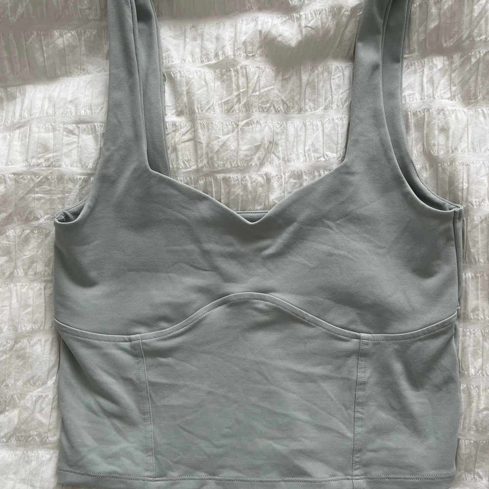 Women's Sage Green Crop Top